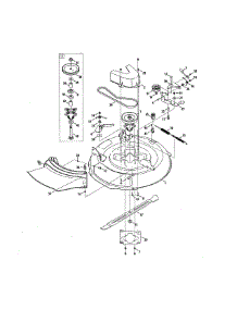 Deck / Spindle parts for Craftsman Rear-Engine Riding Mower 247203694 from AppliancePartsPros.com