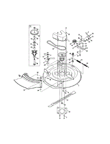 Spindle Pulley / Deck parts for Craftsman Front-Engine Lawn Tractor 247203695 from AppliancePartsPros.com