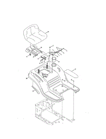 Seat / Fender parts for Craftsman Front-Engine Lawn Tractor 247203700 from AppliancePartsPros.com