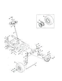 Steering parts for Craftsman Front-Engine Lawn Tractor 247203702 from AppliancePartsPros.com
