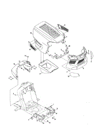 Hood / Bumper parts for Craftsman Riding Mower & Tractor 247203705 from AppliancePartsPros.com