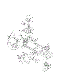 Frame / Battery / Lift parts for Craftsman Front-Engine Lawn Tractor 247203706 from AppliancePartsPros.com
