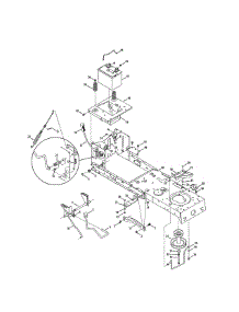 Frame / Battery parts for Craftsman Front-Engine Lawn Tractor 247203710 from AppliancePartsPros.com