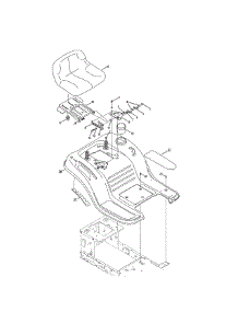 Seat / Fender parts for Craftsman Front-Engine Lawn Tractor 247203710 from AppliancePartsPros.com