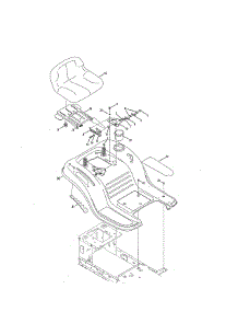 Seat / Fender parts for Craftsman Front-Engine Lawn Tractor 247203714 from AppliancePartsPros.com