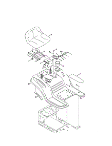 Seat / Fender parts for Craftsman Front-Engine Lawn Tractor 247203716 from AppliancePartsPros.com
