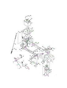 Battery / Frame parts for Craftsman Front-Engine Lawn Tractor 247203720 from AppliancePartsPros.com