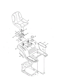 Seat / Fender parts for Craftsman Riding Mower & Tractor 247203725 from AppliancePartsPros.com
