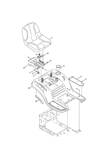 Seat / Fender parts for Craftsman Front-Engine Lawn Tractor 247203726 from AppliancePartsPros.com