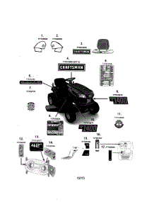 Decals parts for Craftsman Front-Engine Lawn Tractor 247203731 from AppliancePartsPros.com