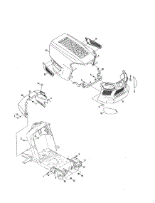 Bumper / Hood parts for Craftsman Front-Engine Lawn Tractor 247203731 from AppliancePartsPros.com