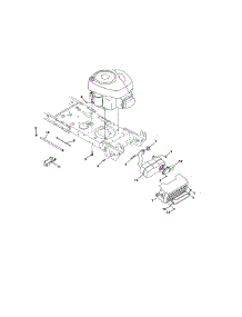 Engine / Muffler parts for Craftsman Front-Engine Lawn Tractor 247203732 from AppliancePartsPros.com