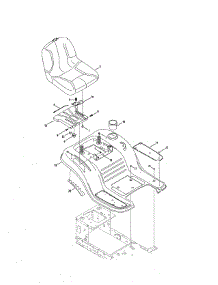 Seat / Fender parts for Craftsman Front-Engine Lawn Tractor 247203740 from AppliancePartsPros.com