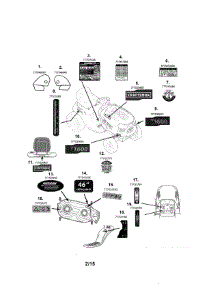 Decals parts for Craftsman Front-Engine Lawn Tractor 247203744 from AppliancePartsPros.com