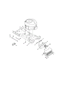 Engine / Muffler parts for Craftsman Front-Engine Lawn Tractor 247203744 from AppliancePartsPros.com