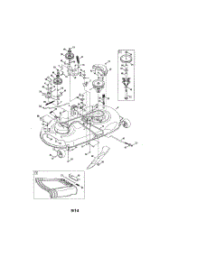 Deck / Spindle / Chute parts for Craftsman Front-Engine Lawn Tractor 247203751 from AppliancePartsPros.com