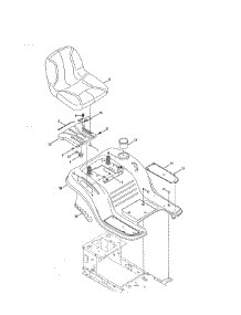 Seat / Fender parts for Craftsman Front-Engine Lawn Tractor 247203752 from AppliancePartsPros.com