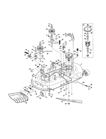 Deck / Spindle Assembly parts for Craftsman Front-Engine Lawn Tractor 247203754 from AppliancePartsPros.com