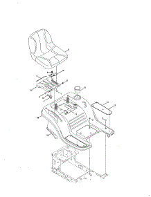 Seat / Fender parts for Craftsman Front-Engine Lawn Tractor 247203761 from AppliancePartsPros.com