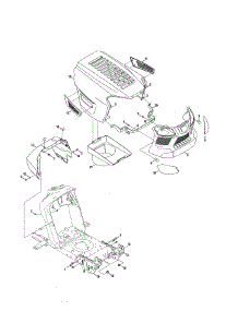 Hood / Bumper parts for Craftsman Front-Engine Lawn Tractor 247203771 from AppliancePartsPros.com