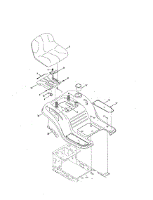 Seat / Fender parts for Craftsman Front-Engine Lawn Tractor 247203771 from AppliancePartsPros.com