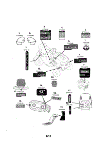 Decals parts for Craftsman Front-Engine Lawn Tractor 247203772 from AppliancePartsPros.com