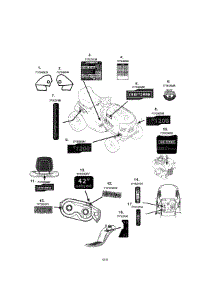 Decals parts for Craftsman Riding Mower & Tractor 247203775 from AppliancePartsPros.com