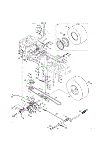 Transmission / Wheel Assembly parts for Craftsman Front-Engine Lawn Tractor 247203790 from AppliancePartsPros.com