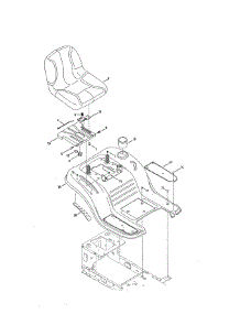 Seat / Fender parts for Craftsman Front-Engine Lawn Tractor 247203791 from AppliancePartsPros.com