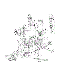 Deck / Spindle Assembly parts for Craftsman Front-Engine Lawn Tractor 247203791 from AppliancePartsPros.com