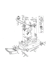 Deck / Spindle parts for Craftsman Rear-Engine Riding Mower 247204110 from AppliancePartsPros.com