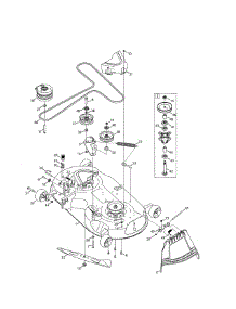 Deck / Spindle Assembly parts for Craftsman Rear-Engine Riding Mower 247204180 from AppliancePartsPros.com