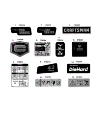 Decals parts for Craftsman Riding Mower & Tractor 247204380 from AppliancePartsPros.com