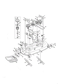 Deck / Spindle Assembly parts for Craftsman Front-Engine Lawn Tractor 247204400 from AppliancePartsPros.com