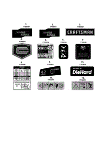 Decals parts for Craftsman Front-Engine Lawn Tractor 247204400 from AppliancePartsPros.com