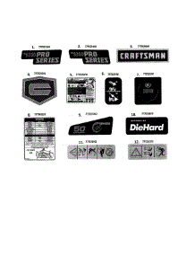 Decals parts for Craftsman Front-Engine Lawn Tractor 247204430 from AppliancePartsPros.com