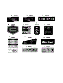 Decals parts for Craftsman Front-Engine Lawn Tractor 247204450 from AppliancePartsPros.com