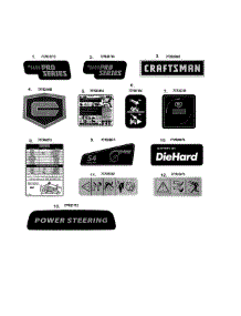 Decals parts for Craftsman Riding Mower & Tractor 247204470 from AppliancePartsPros.com