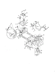 Frame & Pto Lift parts for Craftsman Front-Engine Lawn Tractor 24725111 from AppliancePartsPros.com