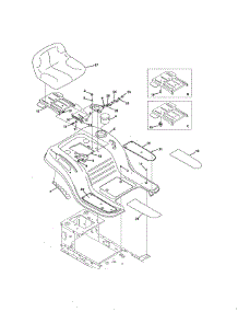 Seat & Fender parts for Craftsman Front-Engine Lawn Tractor 24725111 from AppliancePartsPros.com