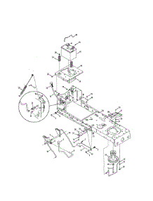 Frame / Battery / Lift parts for Craftsman Front-Engine Lawn Tractor 247255860 from AppliancePartsPros.com