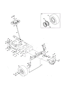 Steering parts for Craftsman Front-Engine Lawn Tractor 247255860 from AppliancePartsPros.com