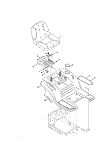 Seat / Fender parts for Craftsman Front-Engine Lawn Tractor 247255860 from AppliancePartsPros.com