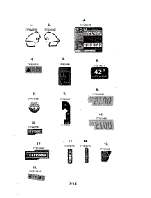 Decals parts for Craftsman Front-Engine Lawn Tractor 247255870 from AppliancePartsPros.com