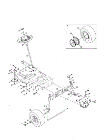 Steering parts for Craftsman Front-Engine Lawn Tractor 247255880 from AppliancePartsPros.com