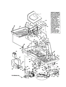 Seat / Bag Tray / Battery Cover parts for Craftsman Rear-Engine Riding Mower 247270250 from AppliancePartsPros.com
