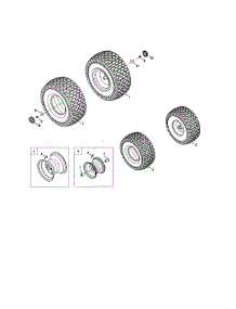 Wheels parts for Craftsman Riding Mower & Tractor 247270380 from AppliancePartsPros.com