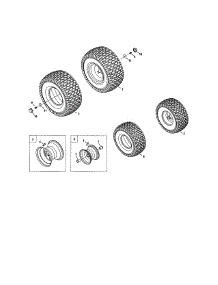 Wheels parts for Craftsman Riding Mower & Tractor 247270440 from AppliancePartsPros.com