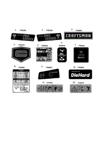 Decals parts for Craftsman Riding Mower & Tractor 247270440 from AppliancePartsPros.com
