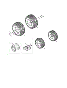 Wheels parts for Craftsman Front-Engine Lawn Tractor 247270441 from AppliancePartsPros.com